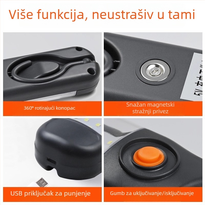 LED vanjska radna svjetiljka, baterija 1800 mAh, 300 mW, LED, domet ispod 50 m