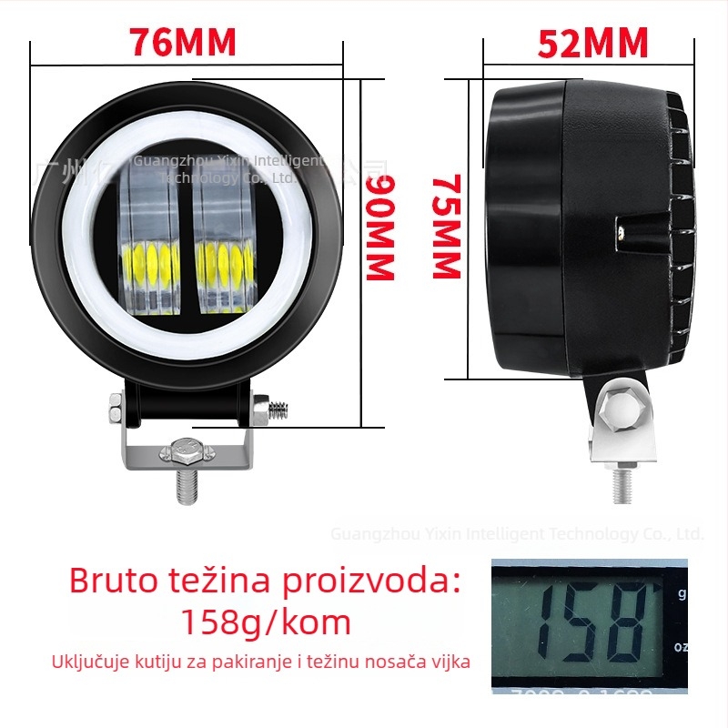 20W LED radno svjetlo za automobil, svjetlo za maglu za off-road vozila – prednje svjetlo, inspekcijsko svjetlo i pomoćno spot svjetlo