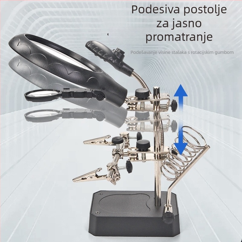 LED lampa s povećalom za popravak PCB ploča, 360° rotacija, energetski učinkovita