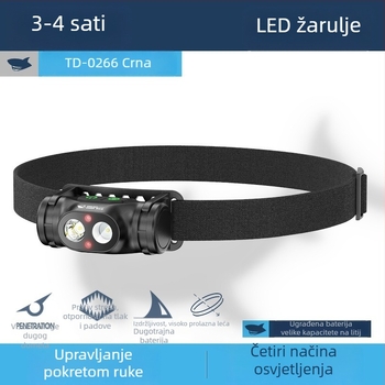Nova višestruka eksplozijski otporna čelna lampica s osjetnikom vala, LED rasvjeta, ABS kućište, baterija 800–5000 mAh, punjiva, domet 100–200 m