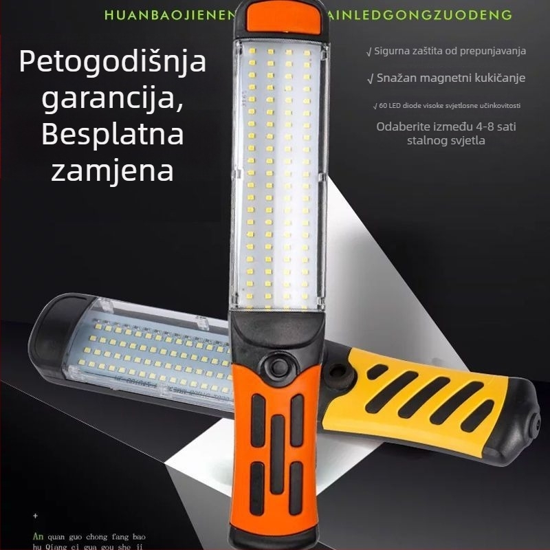 Ručna punjiva radna rasvjeta za popravak auta s kablom – LED, 100W, 5000 lm, IP65, 3.7V