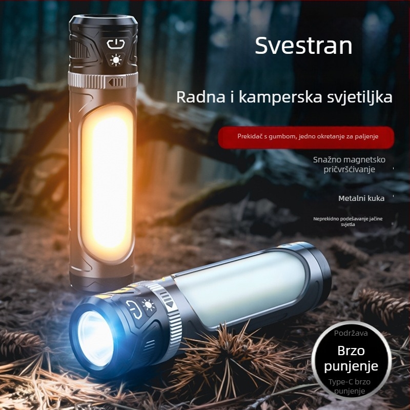 Magnetno radno svjetlo s digitalnim zaslonom, 30W, 4000mAh, LED, 360° rotacija, vodootporno