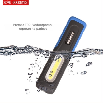LED sklopiva radna svjetiljka za servis automobila (pranje auta i popravak), COB LED, 220V, 10W, 800 lm, 45° snop