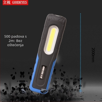 LED sklopiva radna svjetiljka za servis automobila (pranje auta i popravak), COB LED, 220V, 10W, 800 lm, 45° snop
