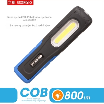 LED sklopiva radna svjetiljka za servis automobila (pranje auta i popravak), COB LED, 220V, 10W, 800 lm, 45° snop
