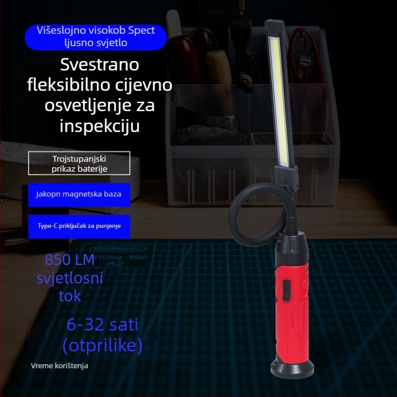 Lampa za inspekciju ugla s COB LED, model S308, 850 lm, 3,7 V, 6500 K