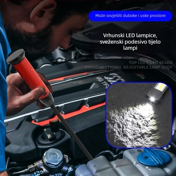 Vanjska inspekcijska radna lampa s COB/LED izvorom, 850 lm, 3,7 V, model S308, univerzalna kompatibilnost