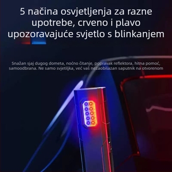Ručna LED svjetiljka s magnetskom osnovom, 3W LED, vijek LED 99999 h, vodootporna