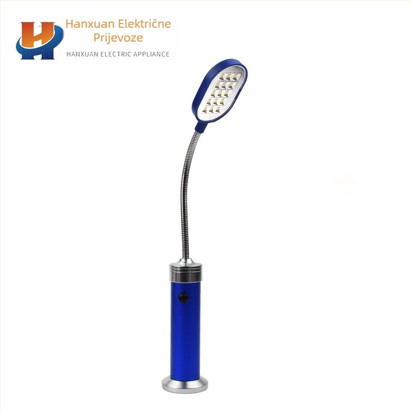 LED aluminijska baterijska svjetiljka, 4,5V suha ćelija, 3W, 360° rotacija, za kampiranje i noćno pecanje