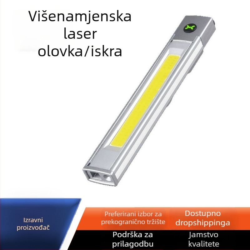 Prijenosna magnetska lampica za pero s LED, 5W, 1000mAh, ABS kućište, višenamjenska