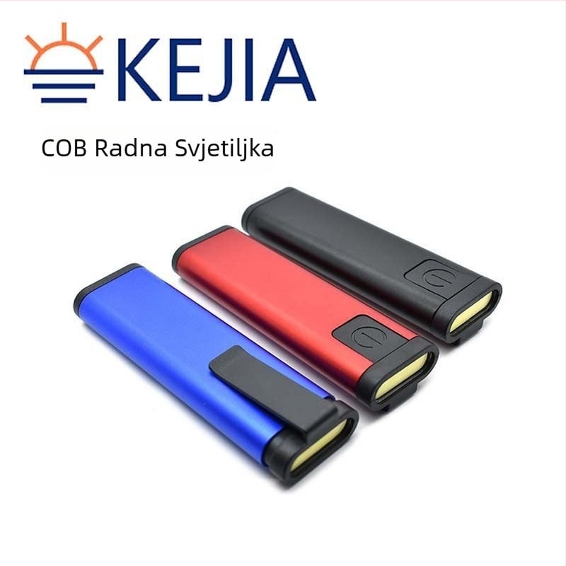 COB radna svjetiljka za auto s glavom odvijača — Prenosna, aluminij+ABS, COB svjetlo, baterijsko napajanje, ručno generiranje energije, domet 50–100 m