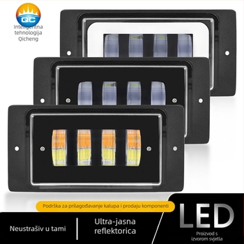 4 LED prednja svjetla za maglu za motocikl i univerzalno automobil LED svjetlo, model Lada 4LED, 9–36V, 6000 lm, 3500–6000 K, vijek trajanja 50 000 h
