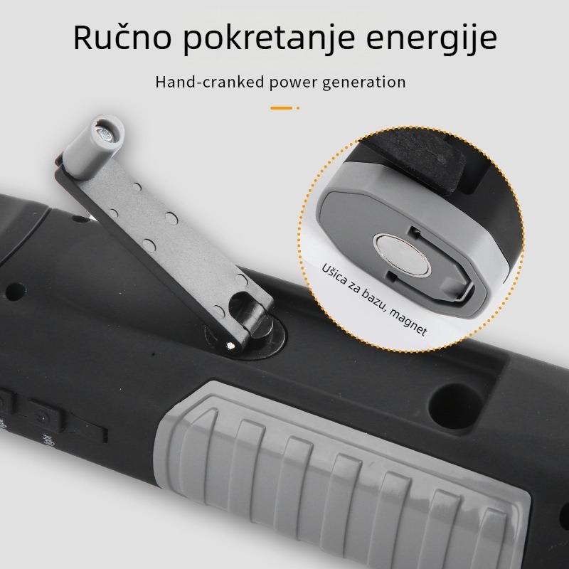Ručna radna svjetiljka s magnetom, LED, 1200mAh, domet 500 m+