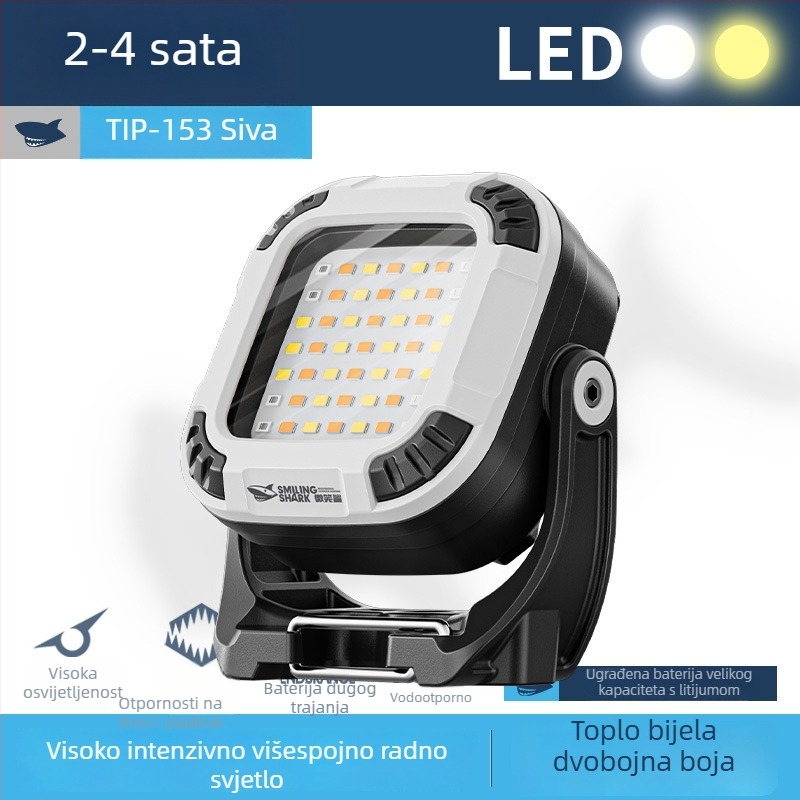 Prijenosna mini LED radna svjetiljka s magnetskim zaključavanjem i tri načina rasvjete, ABS/PC kućište, Punjiva, ručno napajanje