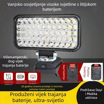Univerzalna LED radna svjetiljka s litijskom baterijom za popravak vozila – LED svjetlo kompatibilno s paketima baterija alata