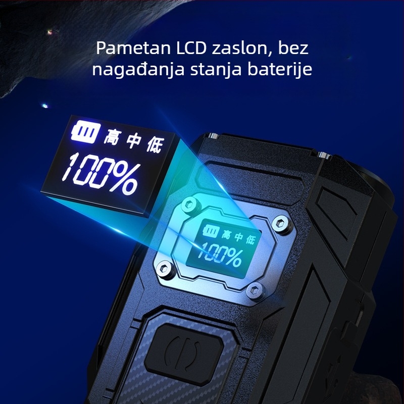 Magnetska radna svjetiljka s LED i power bankom, 1200 mAh, 5 W, domet do 100 m