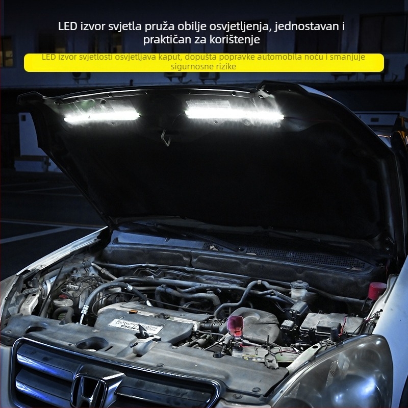 Automobilsko LED radno svjetlo za poklop motora s automatskim prekidačem — dekorativna rasvjeta prednjeg poklopca (Model 01, 0.3W, 12V, 1 izvor svjetla, 1 lm)