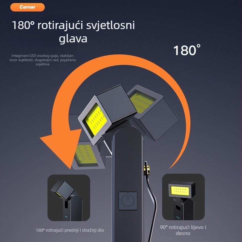 Ručna svjetiljka za popravak automobila, 5V, 10W, 300lm, domet 50m, IP44