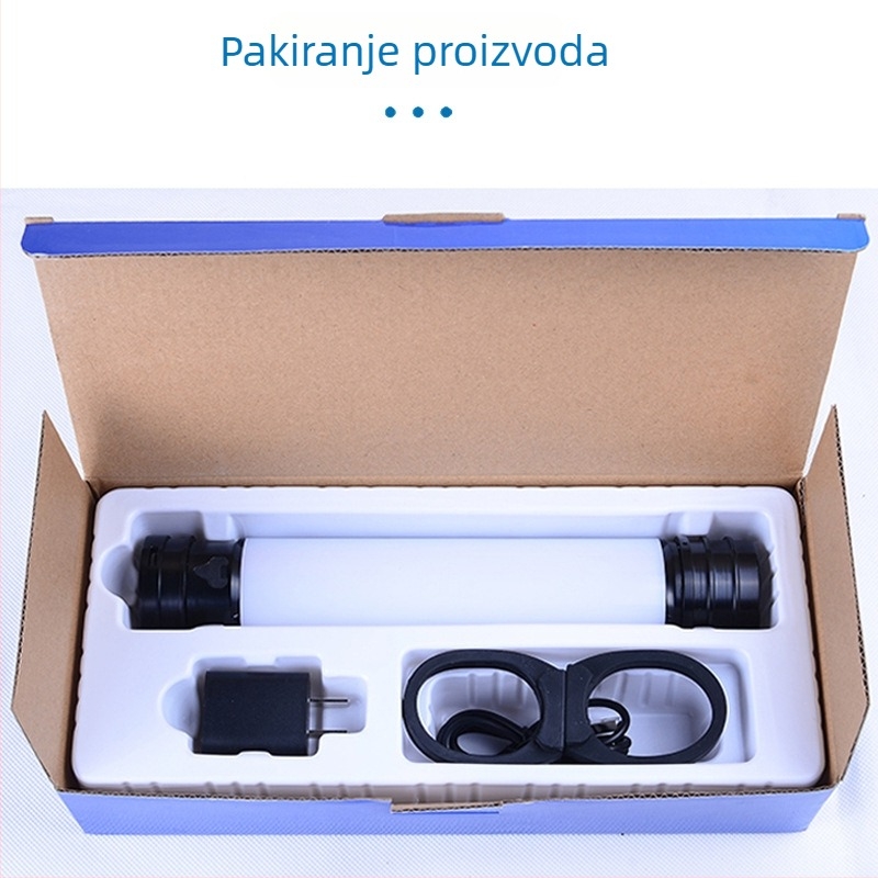 Eksplozijski otporna ručna lampica za održavanje – LED svjetlo na cijev s magnetskom bazom, aluminijsko kućište, 5000 mAh punjiva baterija, 3/5 W, 240–350 lm, domet 200–500 m, vodootporno