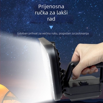 Višenamjenska radna svjetiljka s litijskom baterijom, električni ključ, svjetlo za pecanje, hitno LED rasvjeta za gradilište, punjenje telefona i popravak