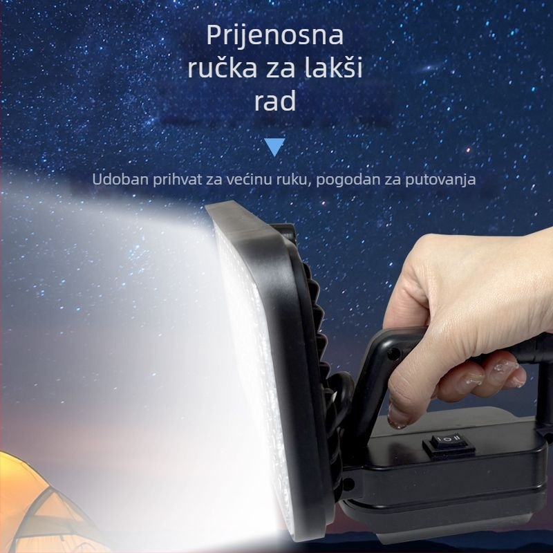 Višenamjenska radna svjetiljka s litijskom baterijom, električni ključ, svjetlo za pecanje, hitno LED rasvjeta za gradilište, punjenje telefona i popravak