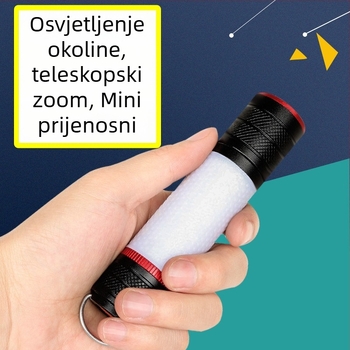 Mini prijenosna LED lampica za inspekciju automobila s magnetom na stražnjoj strani; materijal: aluminij + ABS; 10W; baterija 3200mAh (18650); izvor svjetla LED + žarulja; domet 100–200 m