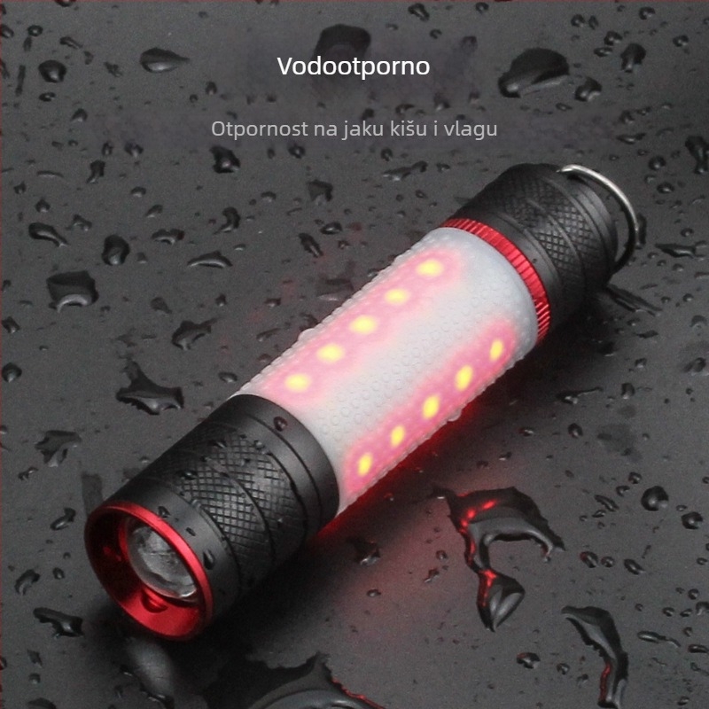 Mini prijenosna LED lampica za inspekciju automobila s magnetom na stražnjoj strani; materijal: aluminij + ABS; 10W; baterija 3200mAh (18650); izvor svjetla LED + žarulja; domet 100–200 m
