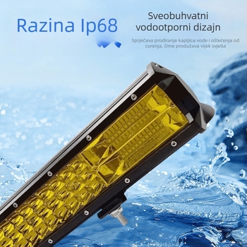 LED H28 troredna LED traka svjetla, vodootporna, 9-24V, 14400 lm, 5000–6000K, 50 000 h