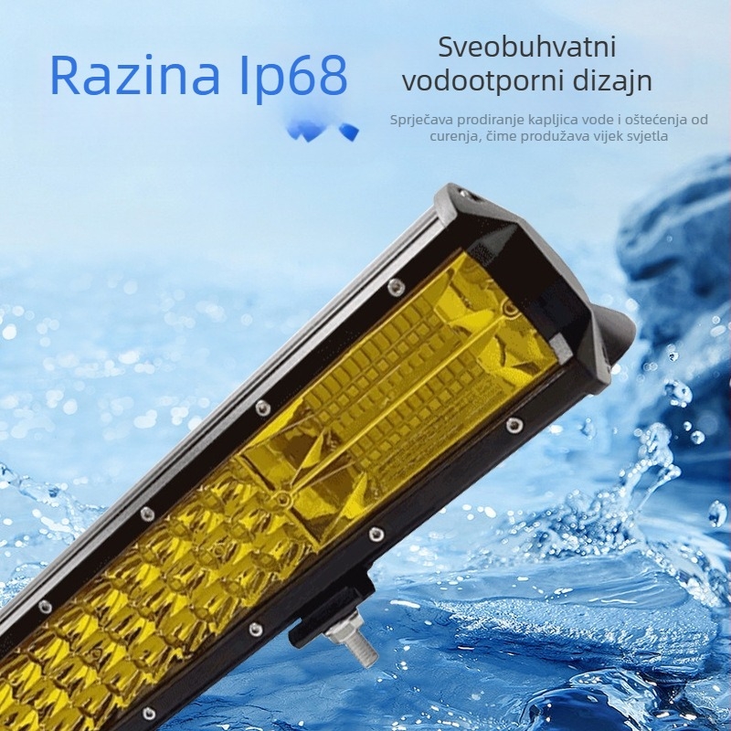 LED H28 troredna LED traka svjetla, vodootporna, 9-24V, 14400 lm, 5000–6000K, 50 000 h