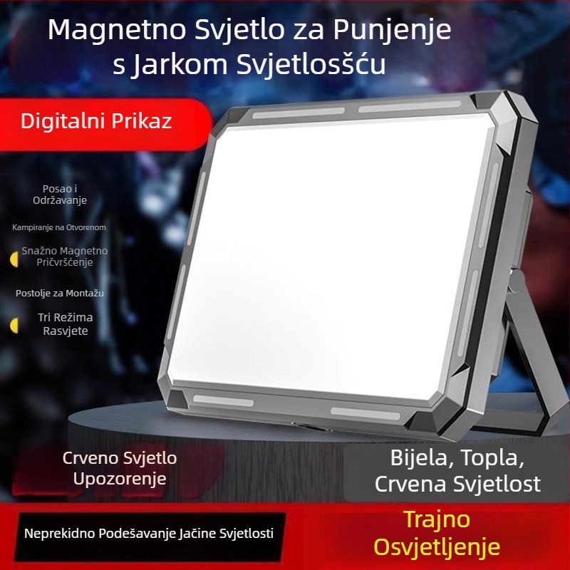 Snažna magnetska vanjska radna svjetiljka s punjivim LED-om, 50W, za popravke automobila i nužno osvjetljenje