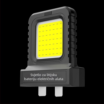 Jiantu 21V COB radna svjetiljka za električne alate – podesiva svjetlina, vijek trajanja 50.000 sati (Napetost: 20-21V; Snaga: 10W; Izvor svjetla: COB)