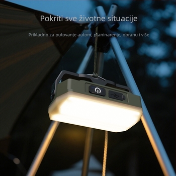 LED kamping svjetiljka, prijenosna, punjiva, dugotrajna baterija, magnetska baza, svjetlo za nužne situacije