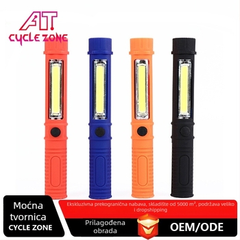 CYCLE ZONE LED Višenamjenska COB radna svjetiljka s magnetskim perom, za kampiranje, napajanje baterijom 5V 3W