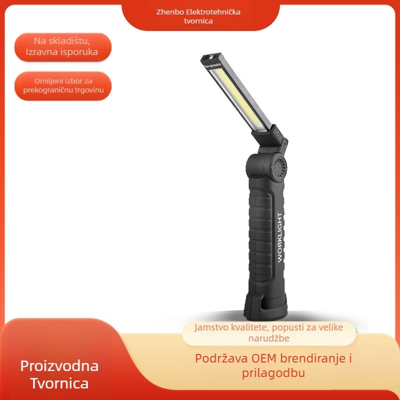 LED radna svjetiljka s USB punjenjem, sklopiva magnetska, 3V 3W, vanjska upotreba
