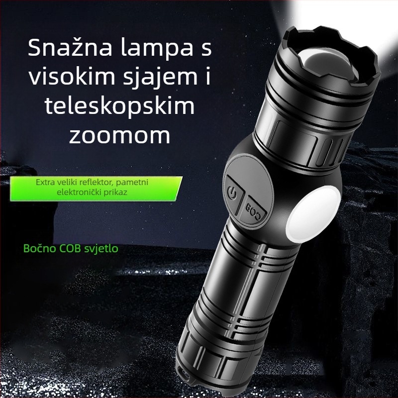 Ručna LED svjetiljka Yt-887, 60W, 350 lm, teleskopski zoom