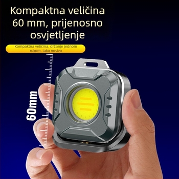 Kompaktna LED svjetiljka visoke svjetline, magnetska glava, višenamjenska nužna popravna svjetiljka, 360° rotacija, prijenosna kamping lampica