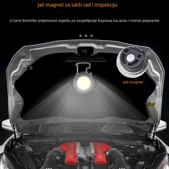 Svjetiljka za ključeve s Type-C punjenjem, LED, 5W, 650mAh, aluminijsko kućište