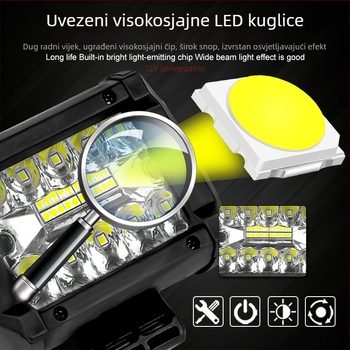 Automobilska LED radna svjetiljka 12V, 6000 lm, 6500K, 50.000 h, LED 3030