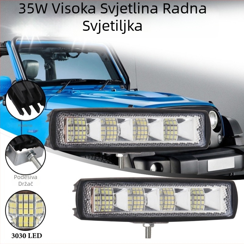 LED radna svjetiljka s 24 LED, spot rasvjeta, 3000 lm, 12V, aluminijsko kućište, model work049
