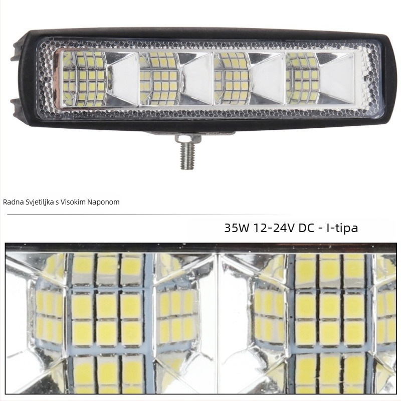 LED radna svjetiljka s 24 LED, spot rasvjeta, 3000 lm, 12V, aluminijsko kućište, model work049