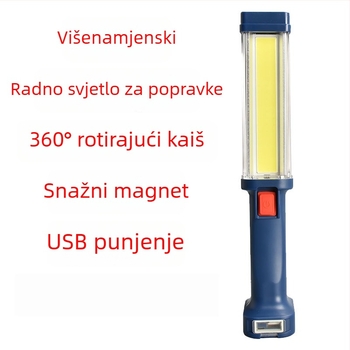 LED radna svjetiljka s magnetom, punjiva baterija 5200mAh, COB LED, 10W