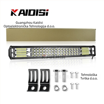 LED radna svjetiljka za automobil, troredna traka, 288W, 24V, 8000 lm, 6000K, aluminij
