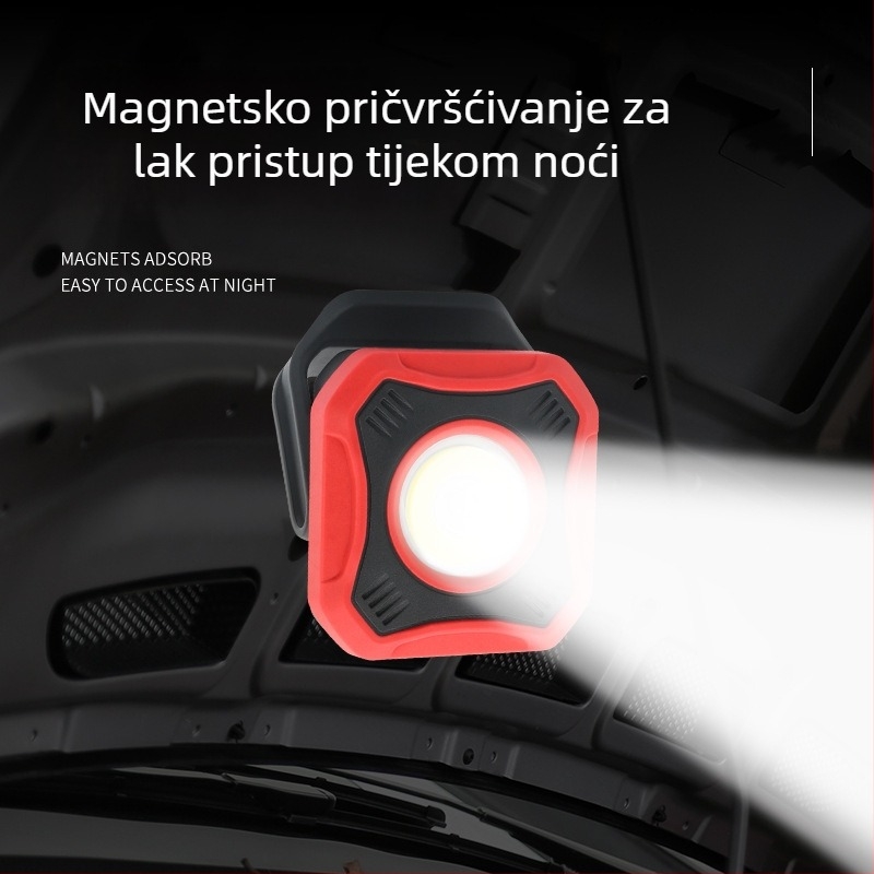 COB radna svjetiljka, prenosna podesiva vanjska inspekcijska svjetiljka s magnetskim nosačem, 8W, 3.7V, 350 lm, 6500K, model SQ01