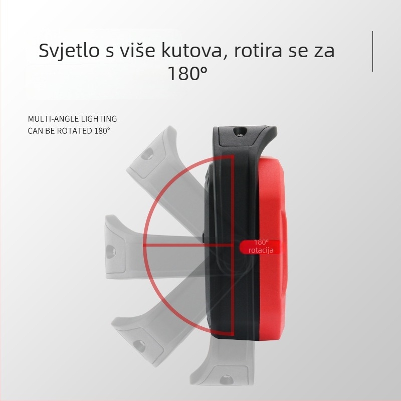COB radna svjetiljka, prenosna podesiva vanjska inspekcijska svjetiljka s magnetskim nosačem, 8W, 3.7V, 350 lm, 6500K, model SQ01