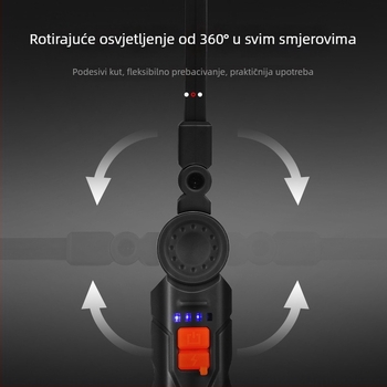 Sklopiva radna lampa s 360° rotacijom, SMD LED, za vanjsku hitnu održavanje