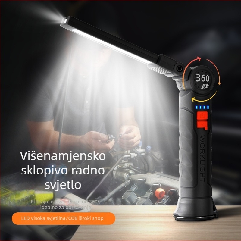 Sklopiva radna lampa s 360° rotacijom, SMD LED, za vanjsku hitnu održavanje