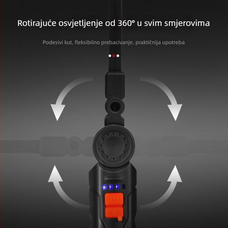 Sklopiva radna lampa s 360° rotacijom, SMD LED, za vanjsku hitnu održavanje
