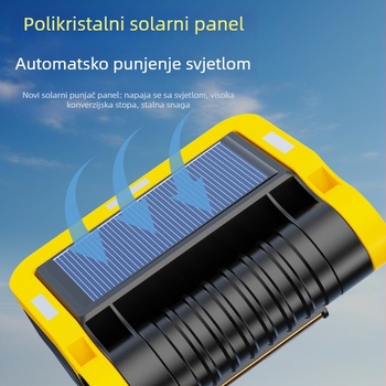 LED COB radna svjetiljka, punjiva, ručno pokretana, prijenosna, 1800mAh, 10W, domet 200–500 m, trajanje baterije 3–6 h