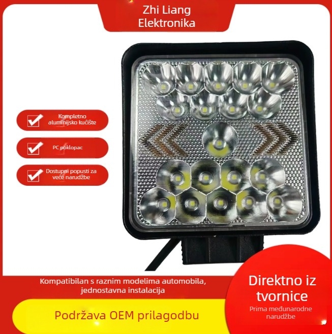 LED radna svjetiljka s reflektorom za strojeve | 57W | 9-32V | 6000 lm | 6500K | aluminijsko odljevno kućište