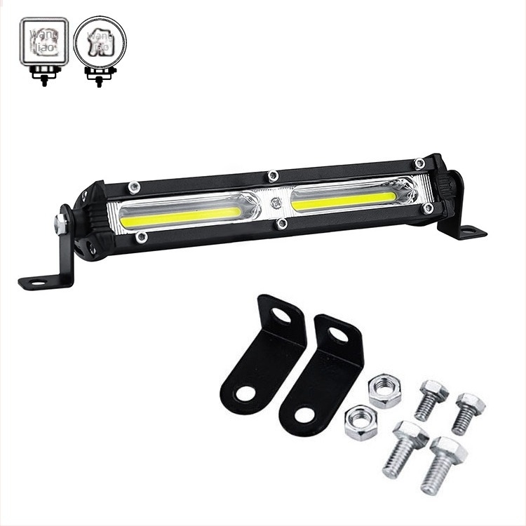 WJ COB radna svjetiljka s jednorednom 18W, 12-24V, aluminijsko kućište, pogodna za auto, kamion, SUV, motocikl